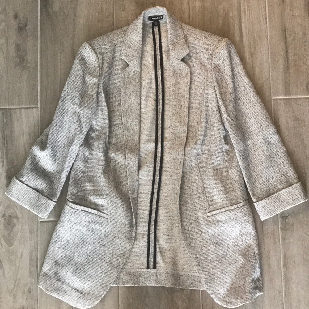 Express gray long blazer